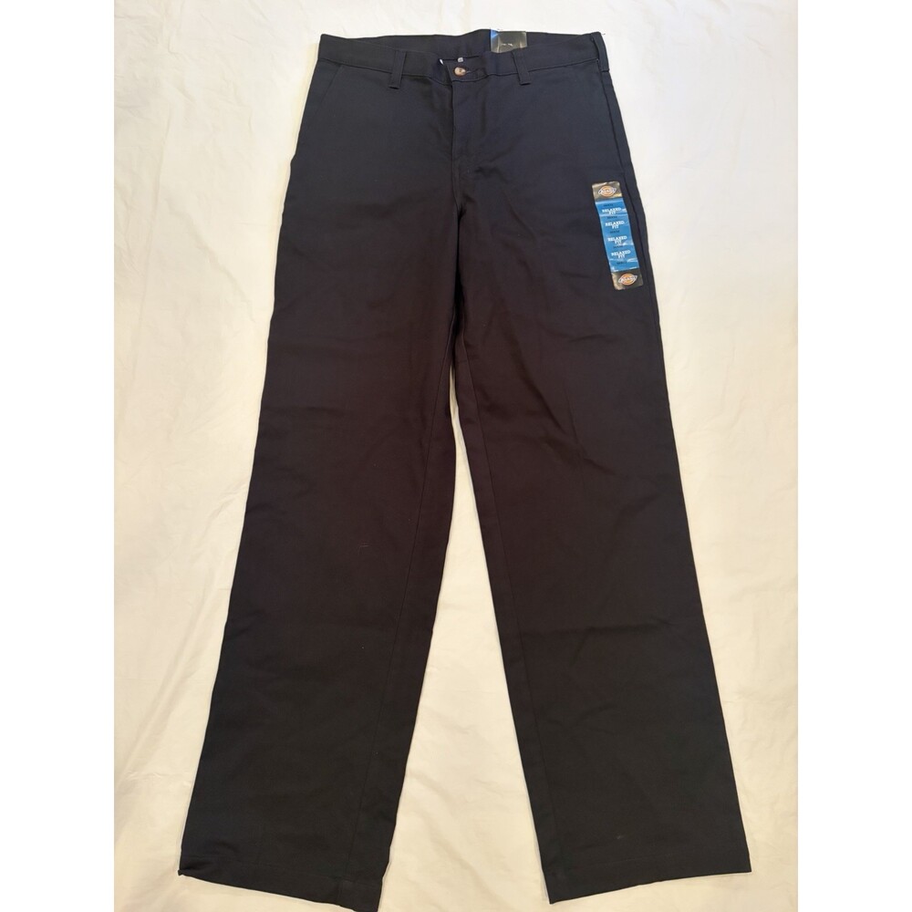 Dickies Pants Men s 30x32 Black Relaxed Fit Straight Leg Cotton